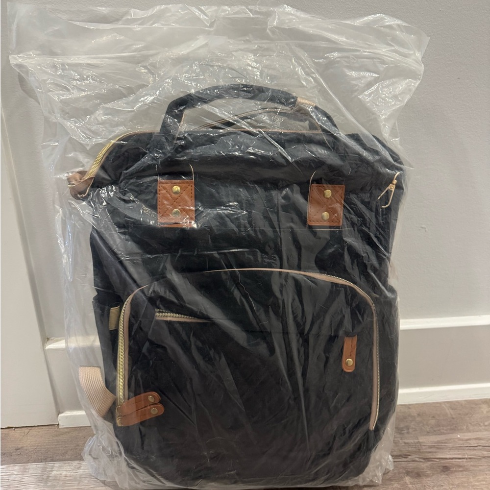 Baby Diaper Bag with Changing Station (Waterproof Backpack, USB Charging)